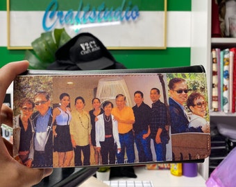 mothers day gift . Personalized Wallet, Customized Wallet with Photo design, gift for her, birthday gift. wedding gift, anniversary gift.