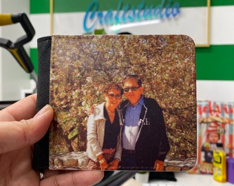 valentines day gift ,Personalized Wallet, Custom Wallet, Photo Wallet, gift for him, birthday gift. wedding gift, anniversary gift.