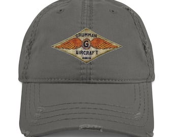 Grumman Aircraft Hat: Vintage WWII Aviation Embroidered Dad Cap