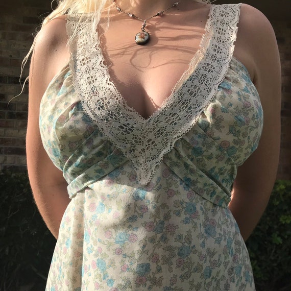 Gunne Sax Style Sundress '' A Whisper Of Spring''