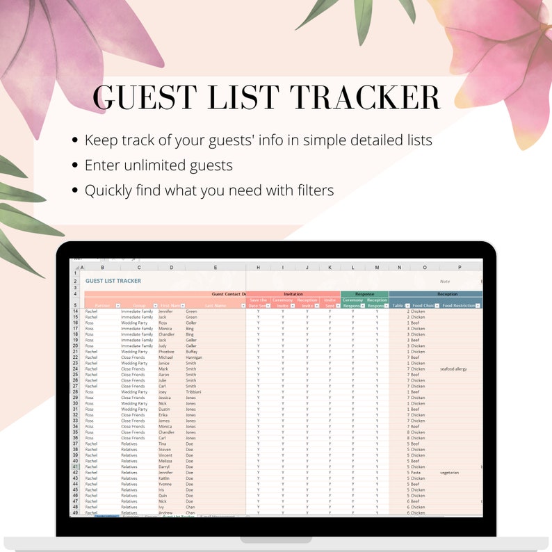 wedding guest list planner free wedding guest list planner free