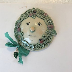 Wall Art Mask Handmade, Clay, One of a Kind, Whimsical, Mask, Art Nouveau, Rustic, Wall Mask