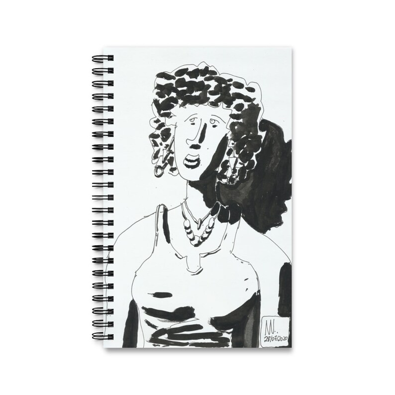 Spiral Journal With Urban Art Cover 10 Retro custom gift image 0
