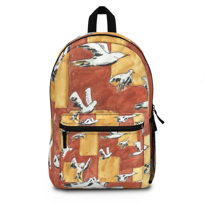 Cool Art Spun Polyester Backpack 2  Retro custom gift image 0