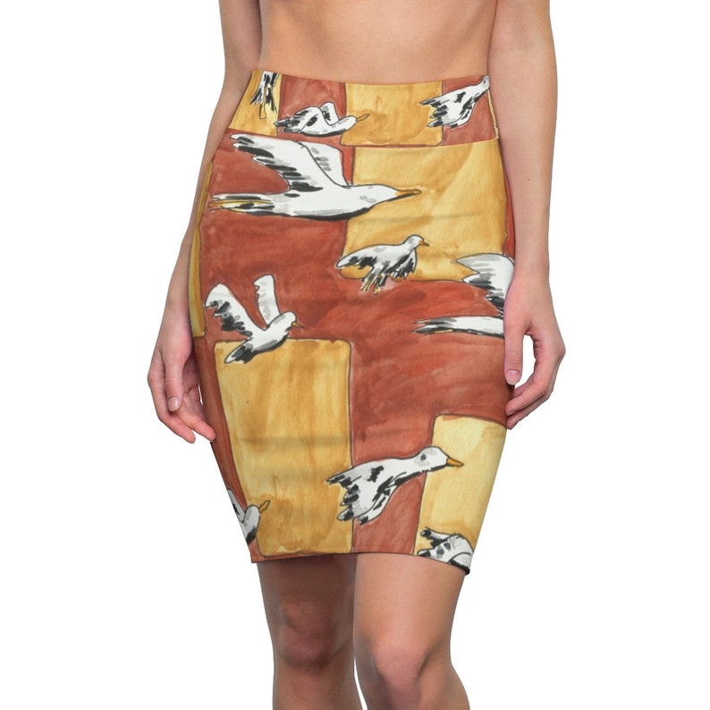 Cool Art Pencil Skirt 3  Retro custom gift  skirts dresses image 0