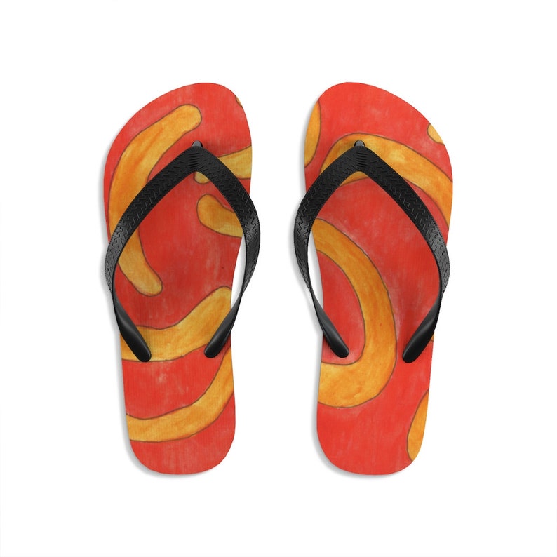 Urban Art Unisex Flip-Flops 11 Retro custom gift handmade image 0