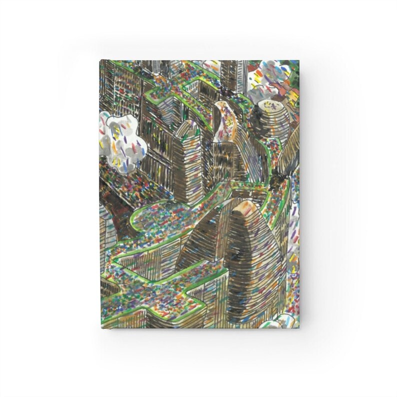 Blank Journal With Urban Art Cover 33 Retro custom gift image 0