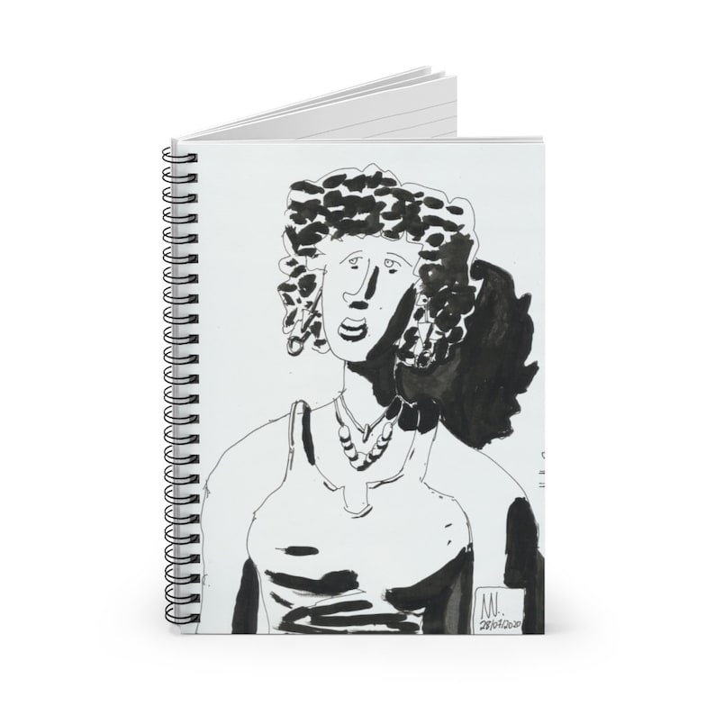 Ruled Line Spiral Notebook With Urban Art Cover 25  Retro image 0