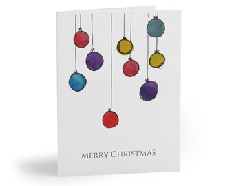 Holiday Ornaments Watercolor Print Greeting cards | Watercolor | Holiday | Christmas | Cards | Ornaments