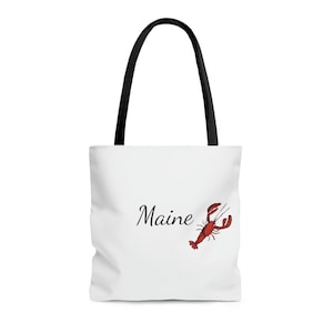 Maine Lobster Watercolor Tote Bag | Beach Bag | Boat Bag | Tote Bag Gift | Maine Gift | Shopping Tote | Shopping Bag