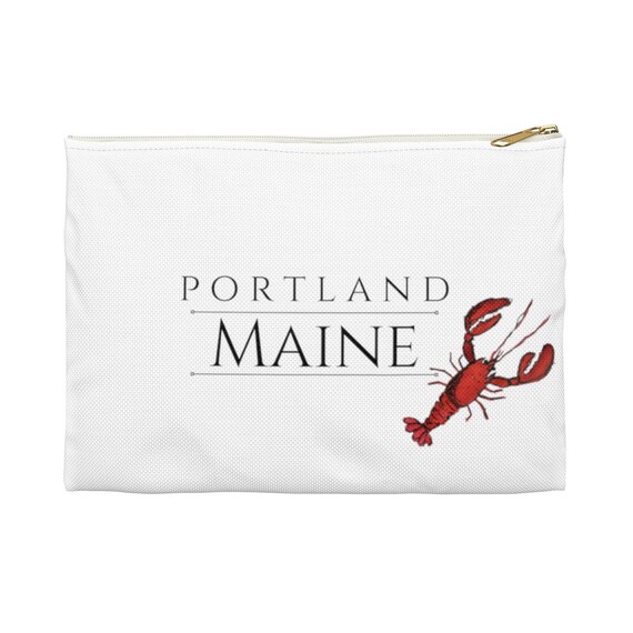 Portland Maine Lobster Accessory Pouch Maine Gift Makeup Etsy