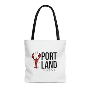 Portland Maine Lobster Watercolor Print Tote Bag  |  Beach Bag | Boat Bag | Tote Bag Gift | Maine Gift | Shopping Tote | Shopping Bag