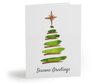 Christmas Tree (v.2) Watercolor Print Greeting cards | Watercolor | Holiday Tree| Christmas | Cards