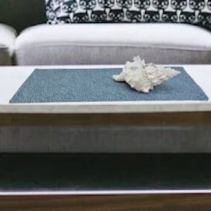 Linen Table Runner, Blue Table Runner Handmade, Small Table Cloth, Coffee Table Runner, Farmhouse Table Runner, Lace Table Runner End Table