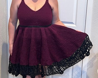 Plus Size Crochet Dress WRITTEN PATTERN Sassy & Classy - Made to Measure