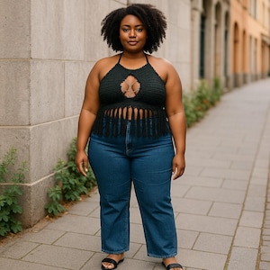 Plus Size Crop top with Chain Crochet Pattern