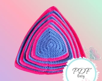 Crochet Triangle Bra Cup Sizes A-J Pattern