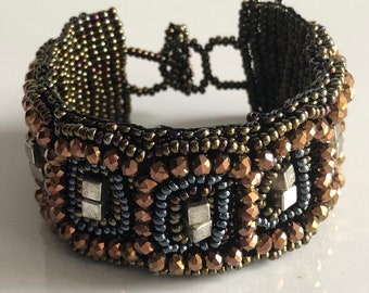 Pulsera Boho chic, pulsera de metal de mezcla, pulsera boho con cuentas de mano Pulsera con cuentas, pulsera boho, joyería boho