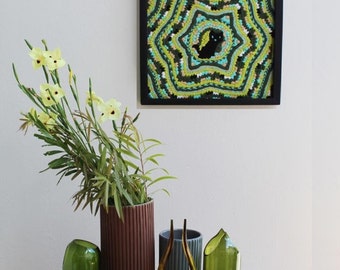 Decoración única de adornos de pared textil - Decoración del hogar de tejido moderno hecho a mano