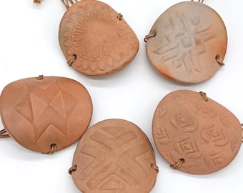 Handmade Terracotta Napkin Holders Set of 6 Guatemalan Folk Art Housewarming Gift