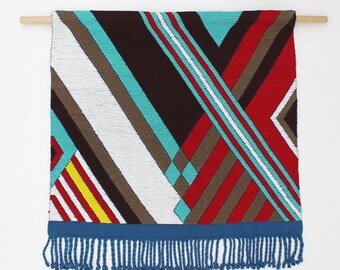 Decoración única de pared textil arte colgante Arte de pared tejido Hadmade