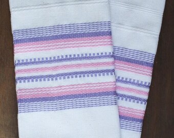 Lavander y servilletas de algodón tejidas a mano rosaes forman Guatemala