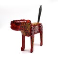 Handcarved Guatemalan Red Jaguar Folk Art Figurine - Traditional Wooden Painted Sculpture product logo
