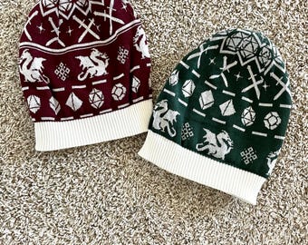 Dragons & Dice Faire Isle Beanie