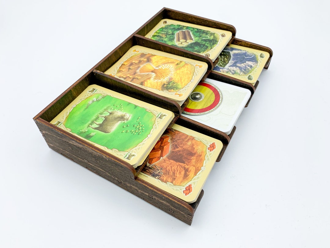 Card Organizer Handmade Wood Game Card Organizer Etsy