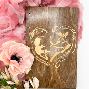 The Ballad of Never After, Engraved Wood Notebook Cover, Once Upon a Broken Heart Inspired