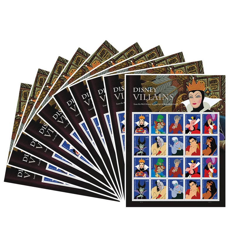 Disney Villains USPS Forever Postage Stamps Sheet of 20 US Etsy
