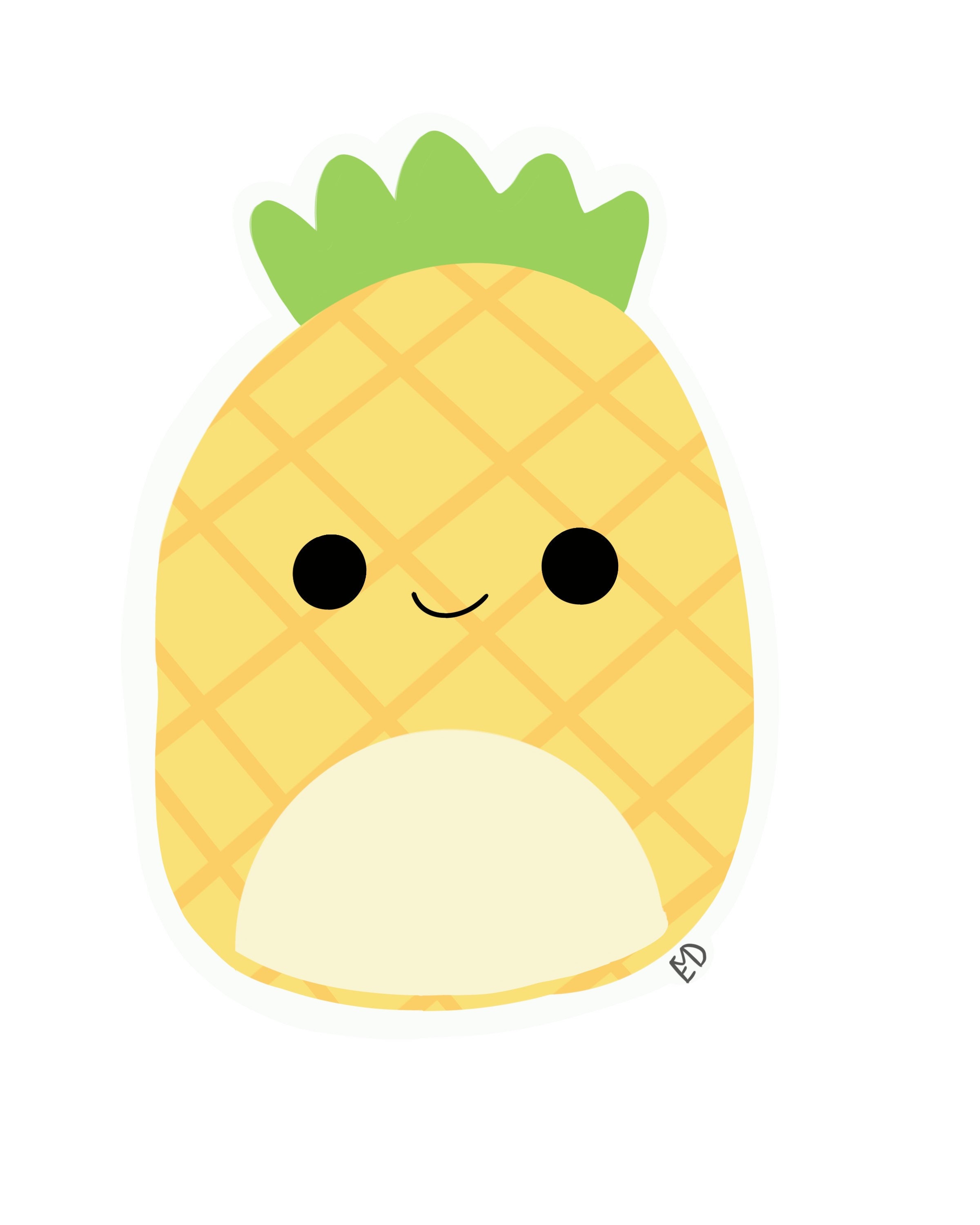 Maui the pineapple Squishmallow sticker Etsy