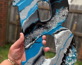 Initial B Resin Geode Letter/geode art/ geode letter / Resin Letter / Wall Decor /Wall Art / Decor