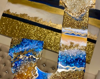 Customized Resin Geode Letter/geode art/ geode letter / Resin Letter / Wall Decor /Wall Art / Decor