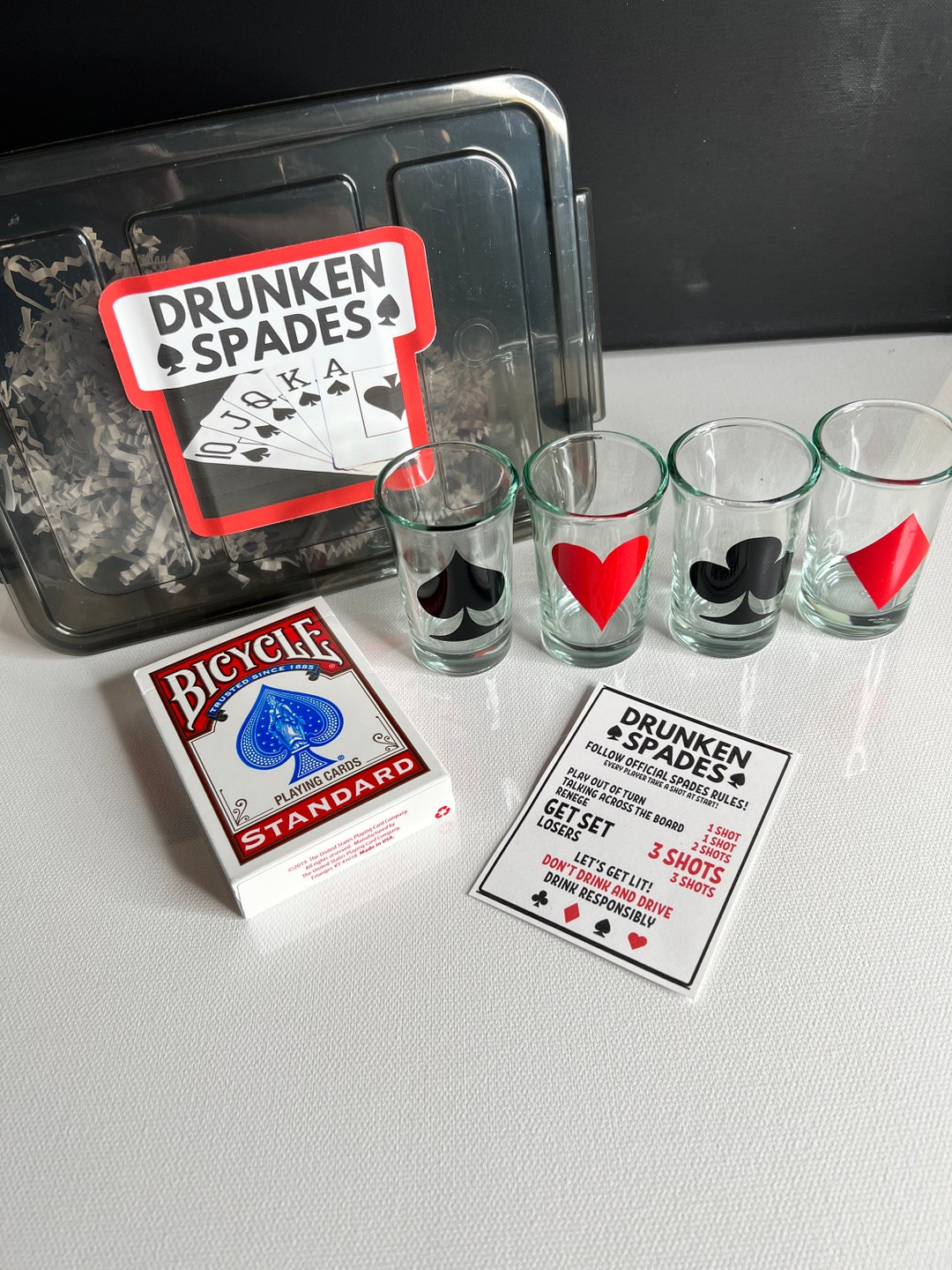 Drunken Spades Card Drinking Game / Card Games / Drinking Etsy