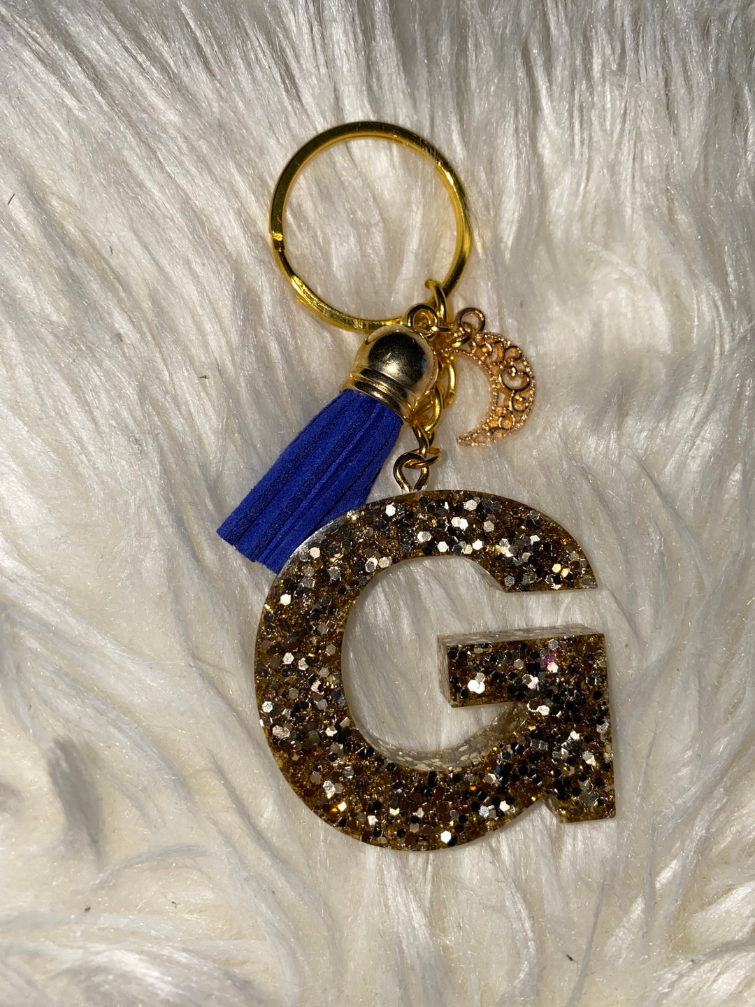Resin Letter Keychains /initials/ Initial Keychain / Letter Keychains