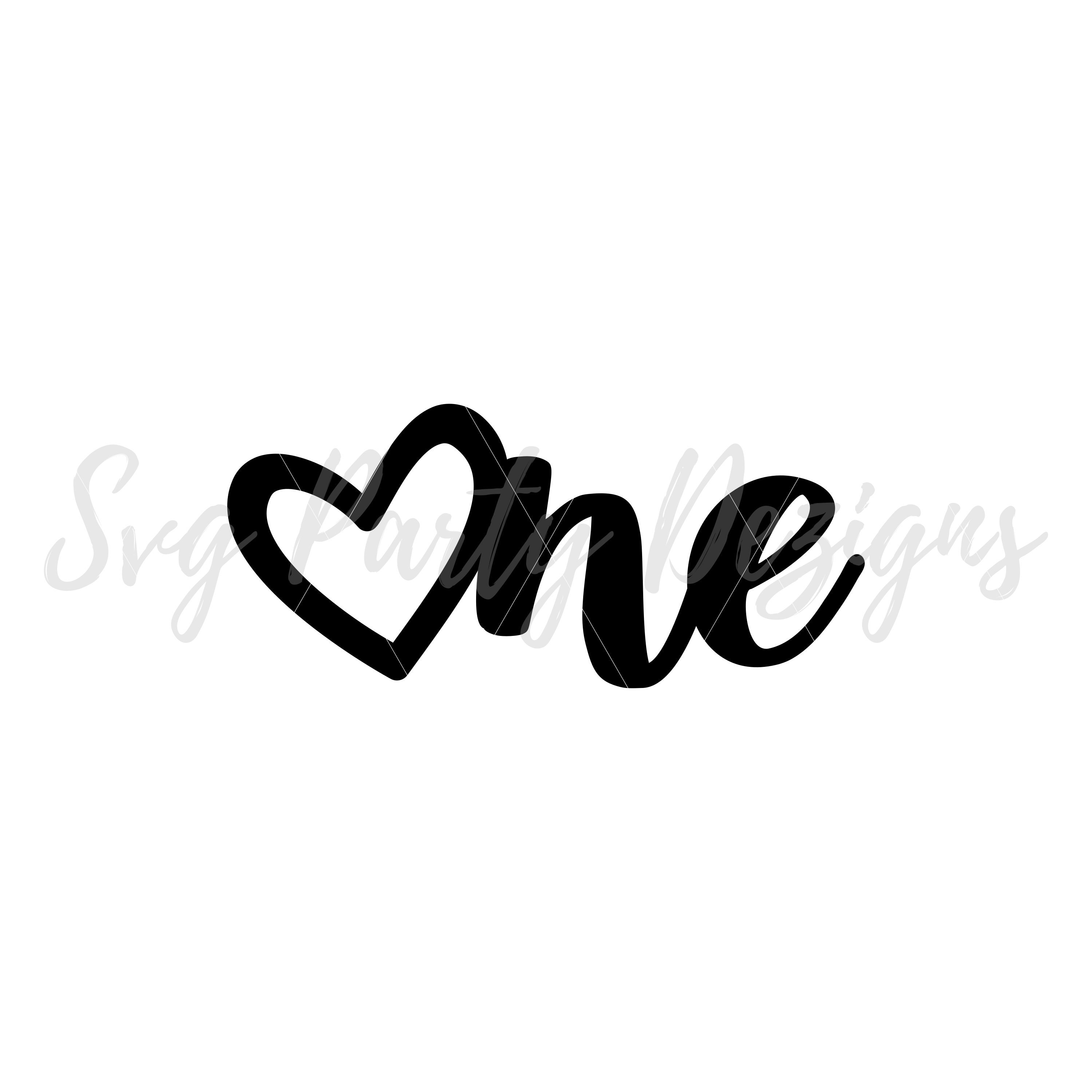One SVG PNG DXF Commercial and Personal Use Valentine's Day Heart 1st