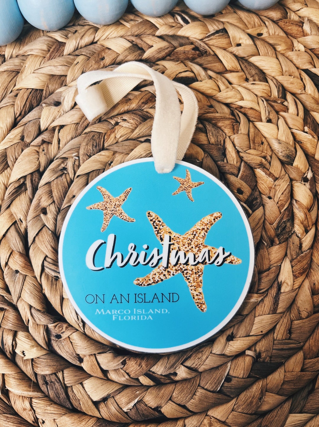 Marco Island Christmas Ornament, Starfish, Marco Island Souvenir, Gift