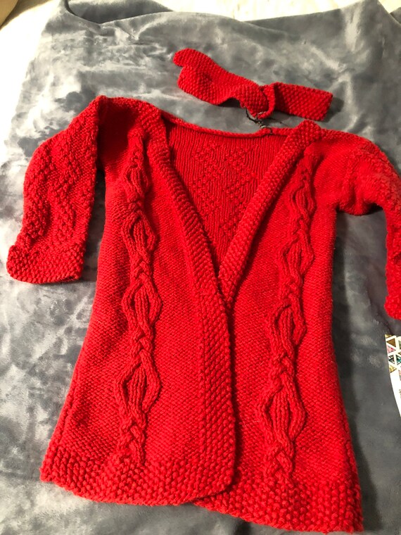 Child's fisherman knit kimono