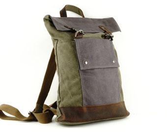 etsy waxed canvas backpack