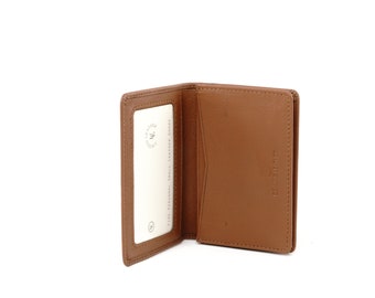 Leather Cardholder with ID Window and Expandable Card Slot