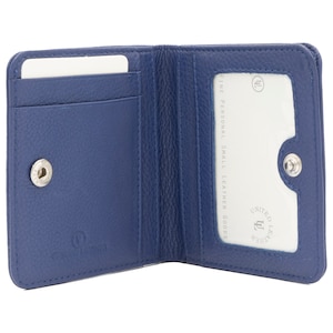 Square Calfskin Leather Bi-Fold Wallet