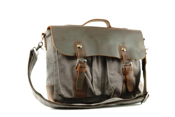 Borsa a tracolla vintage in pelle con tracolla per laptop borsa