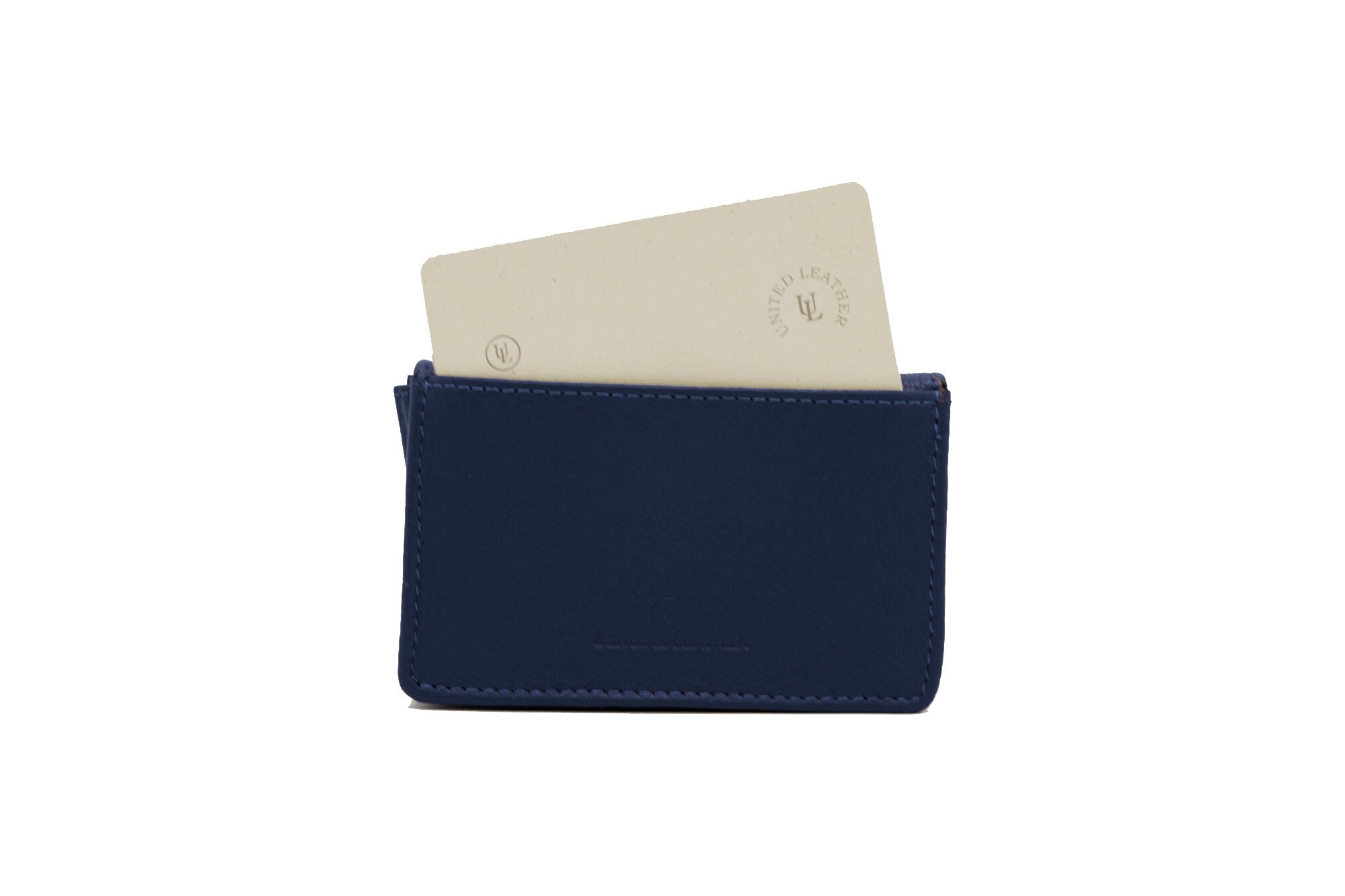 Porta Biglietti Da Visita In Pelle Italiana HISCOW - Pelle Di Vitello Pieno Fiore, Fatto A Mano, 10x7x1.9 Cm - 6