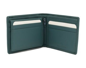 Men's Leather Bi-Fold Wallet with Removable Flap