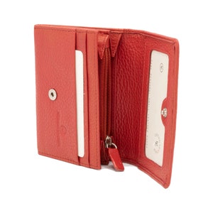 Cartera para tarjetas expandible de cuero granulado