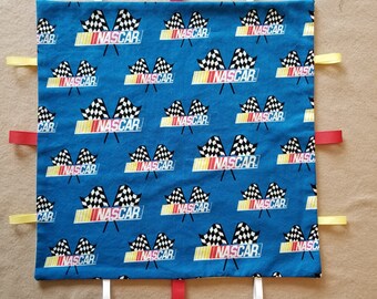 Nascar pattern burp cloth