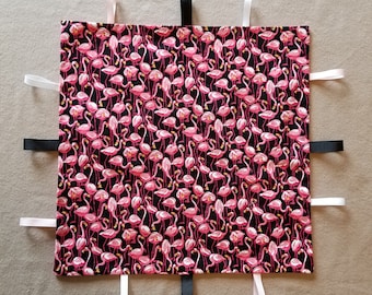 Flamingo pattern burp cloth