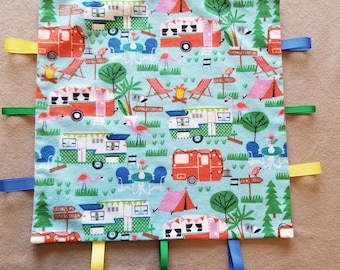Camping pattern burp cloth