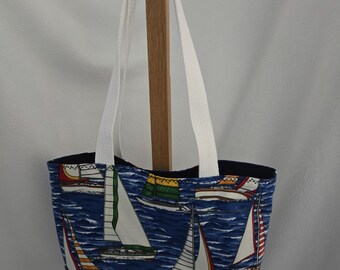 Sailboat fabric purse